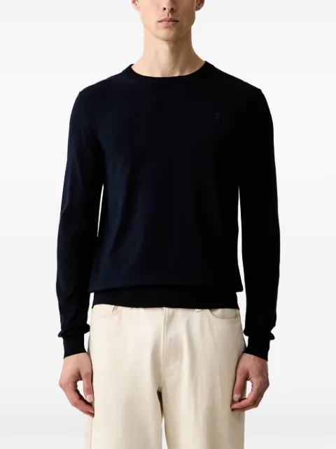 Trussardi logo-embroidered crew-neck sweater Blue M0168000077N