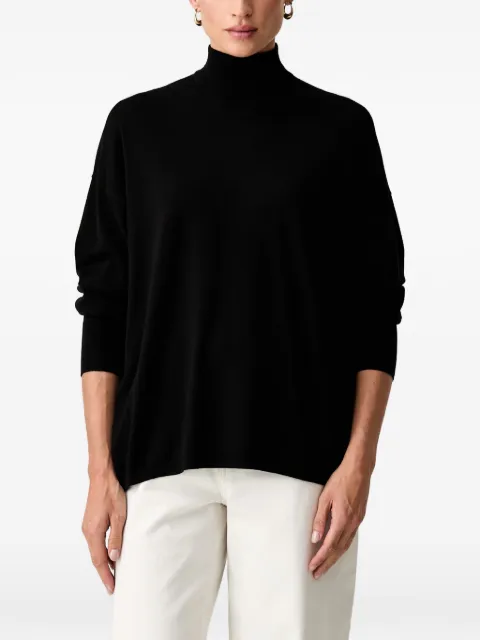 Trussardi high-neck embroidered-logo sweater Black M7336001123N