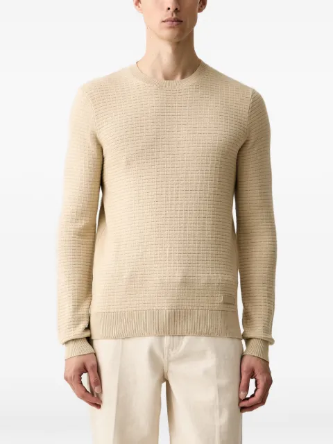 Trussardi textured-knit crew-neck sweater Neutrals M0138000111N