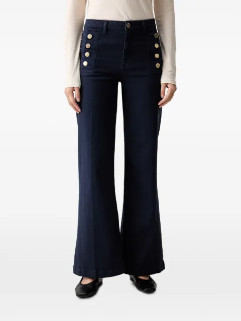 VICOLO button-detail flared jeans Blue DAB5169