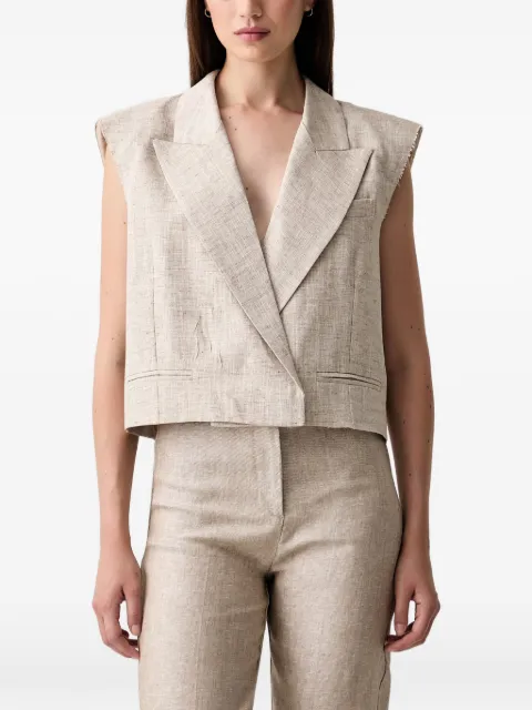 VICOLO peak-lapels vest Neutrals TAB1440