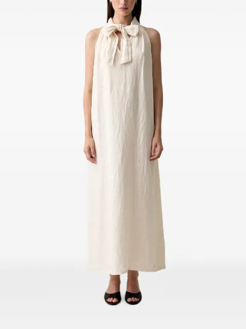 VICOLO halterneck maxi dress Neutrals TAB0656