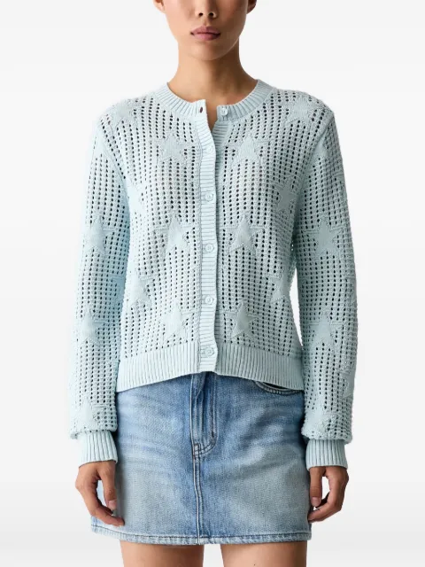 Vans star-intarsia pointelle-knit cardigan Blue VN000T97FOA1