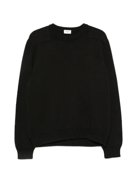 Saint Laurent ribbed-knit long-sleeve sweater Black A004JUY77OT