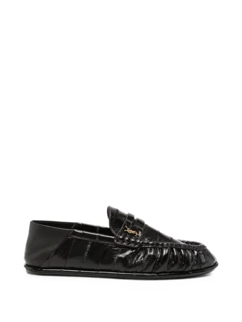 Saint Laurent Le loafers foldable in hagfish Brown A004150WXAG