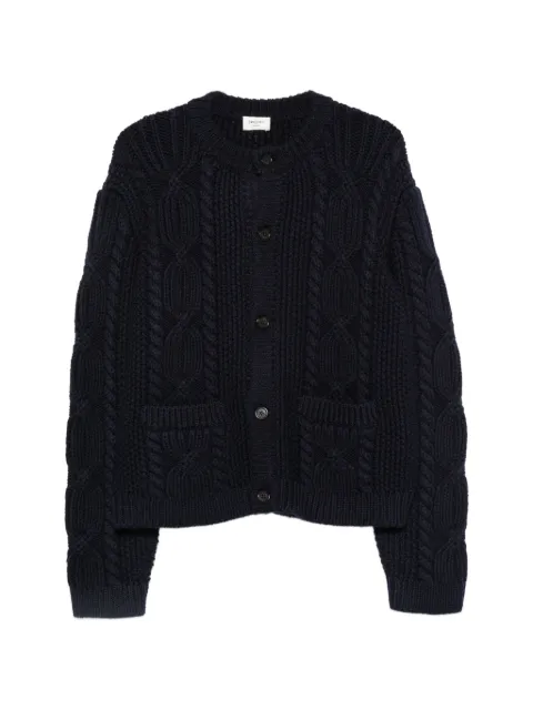 Saint Laurent cable-knit button-fastening cardigan Blue A003MCY77OL