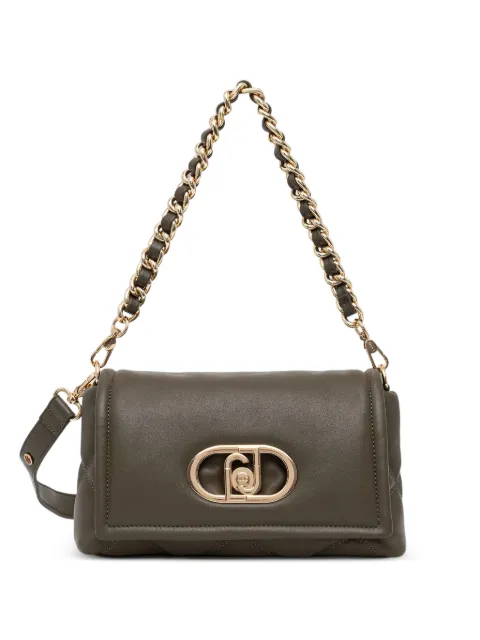 LIU JO quilted logo-plaque shoulder bag Green AF6148E1166