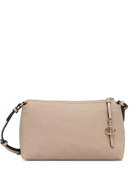 LIU JO logo-charm pebbled-effect shoulder bag Neutrals AF6028ES039
