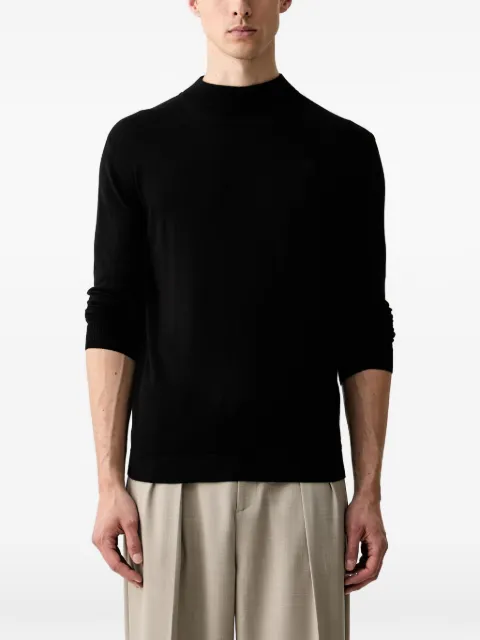 Karl Lagerfeld logo-embroidered mock-neck sweater Black 655002563300