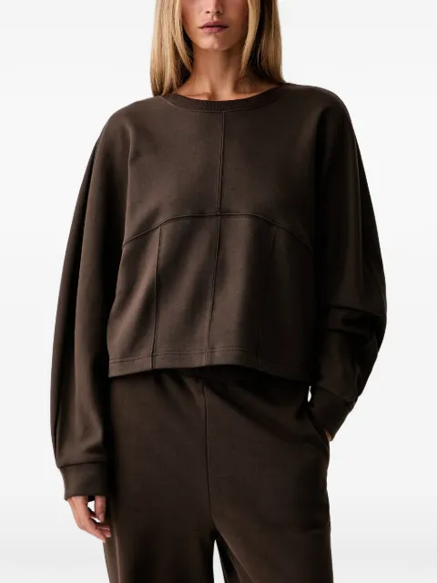TWINSET seam-detail cotton sweatshirt Brown 262TP272A