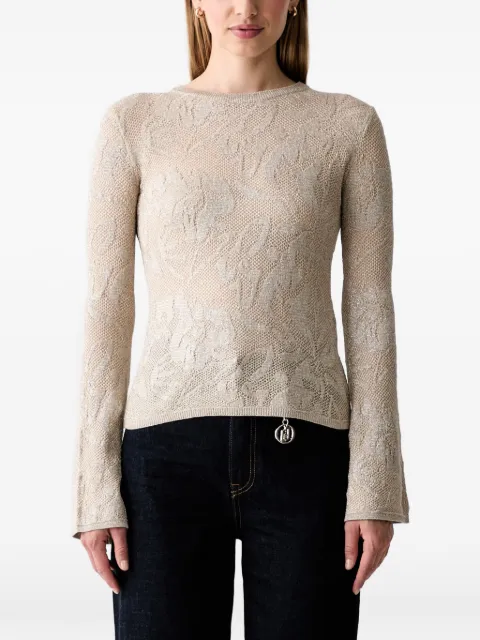LIU JO floral-jacquard sweater Neutrals WF6093MA26S