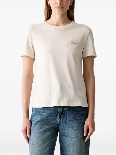 LIU JO logo-embroidered T-shirt Neutrals WF6348J6308