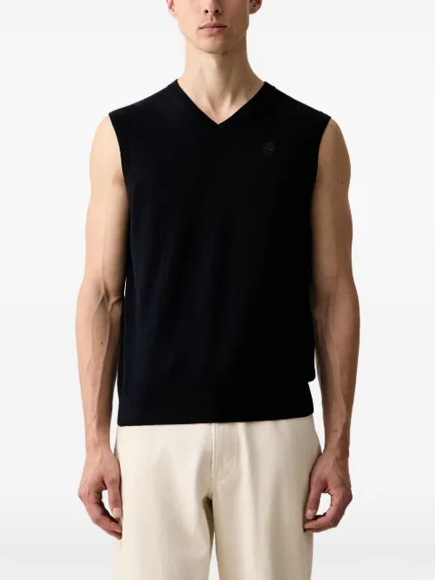 Karl Lagerfeld logo-embroidered V-neck sweater Blue 655058563300