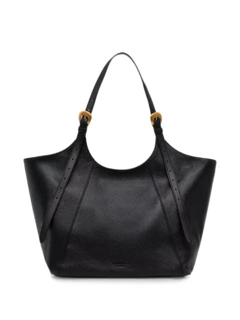 TWINSET buckle-detail pebbled tote bag Black 262TB7190