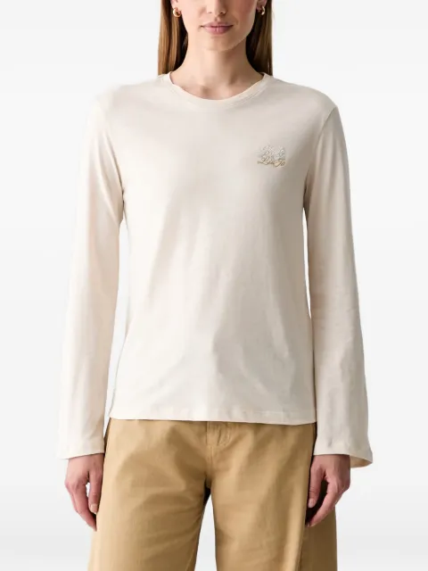 LIU JO logo-embroidered long-sleeve T-shirt Neutrals WF6451J6308