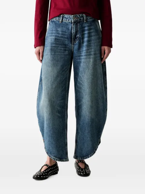 LIU JO curved-hem barrel-leg jeans Blue UF6213DM854