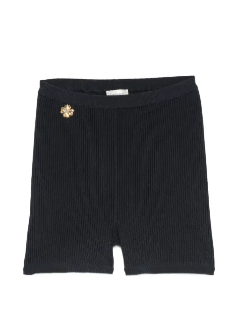 Saint Laurent rib-knit cycling shorts Blue 873968Y77MA