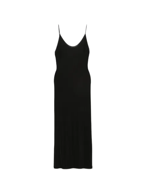 Saint Laurent Cassandre-chain backless dress in knit Black 876792PCEXY38DS