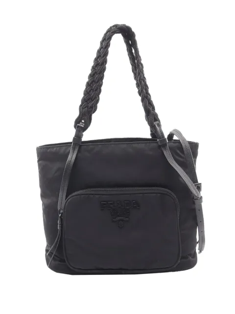 Prada Pre-Owned 2013-2026 Tessuto satchel Black S3G66QX09THI1UQL