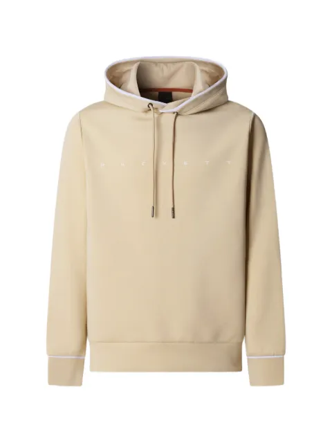 Hackett London Club logo-print drawstring hoodie Neutrals HM5800121