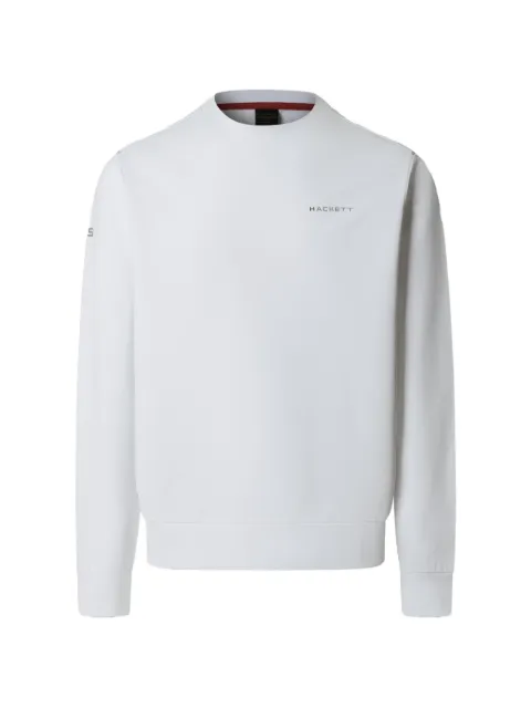 Hackett London logo-print crew-neck sweatshirt White HM5800120802
