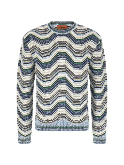 Missoni geometric zigzag sweater Neutrals US26WN0KSMSPP
