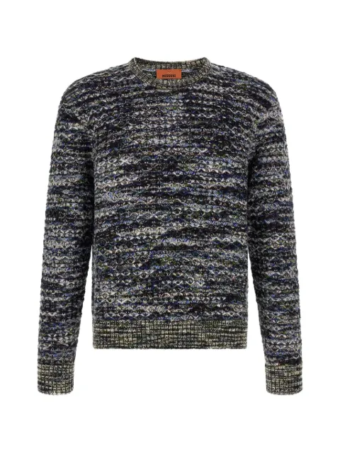 Missoni three-dimensional flamed-pattern sweater Blue US26WN0JS72RD