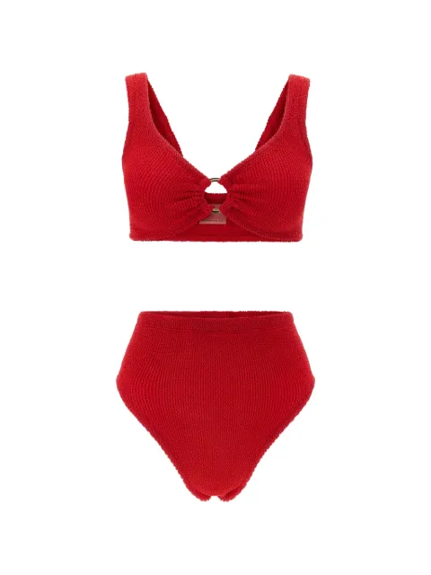 Hunza G Nadine With Gold Hoop bikini Red NADINEGOLDHOOPBIKINIRED