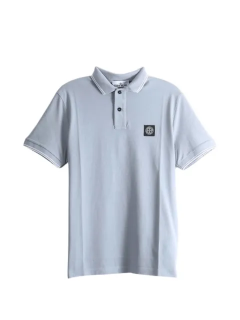 Stone Island 2200010 organic cotton piqué with stretch polo Blue L2S152200010S0018