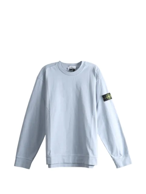 Stone Island 6100057 heavy organic cotton jersey sweatshirt Blue L2S156100057S0B50
