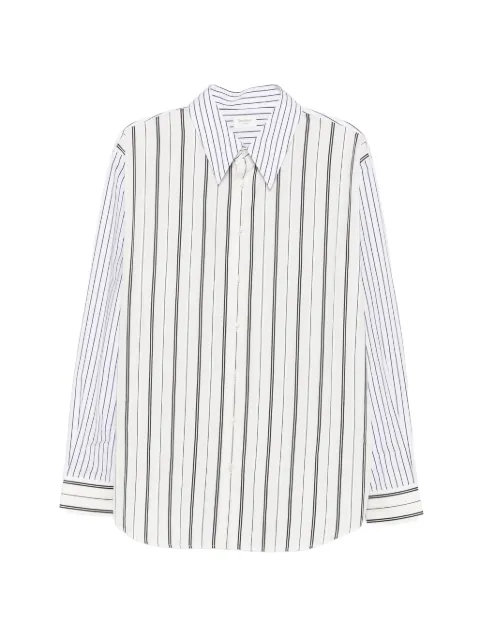 Saint Laurent vertical-stripe long-sleeve shirt White 873465Y2O13