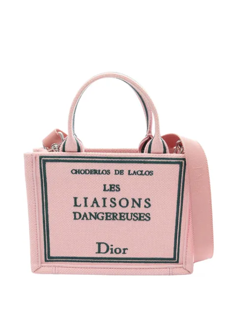 Christian Dior Pre-Owned 2000-2026 Choderlos de Laclos Les Liaisons Dangereuses Small Canvas Book Tote satchel Pink W7L5W6VY4ZTWCA7K