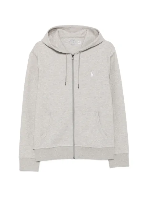 Polo Ralph Lauren logo-embroidered zip-up hoodie Grey 710881517