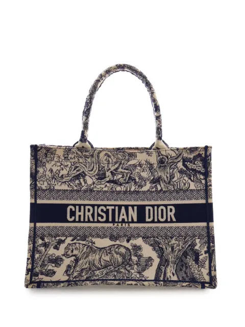 Christian Dior Pre-Owned 2020 Medium Canvas Embroidered Reverse Dioriviera Toile De Jouy Book tote bag Blue QVUR1FFRFM942YGU