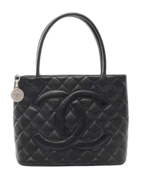 CHANEL Pre-Owned 2000-2002 Caviar Medallion tote bag Black U3LB311X1MQXBLY3