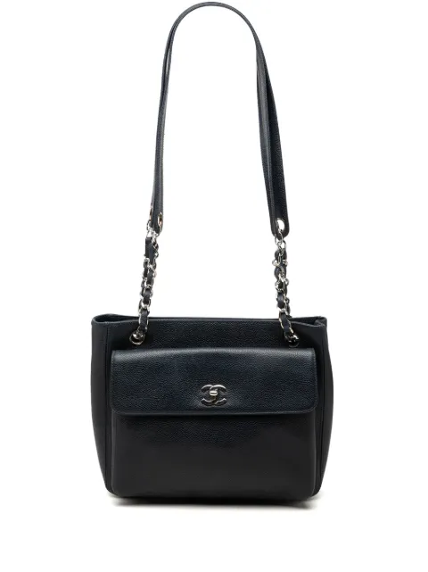 CHANEL Pre-Owned 1996-1997 CC Caviar Front Pocket shoulder bag Blue BFAYPWHFPUHRYROJ