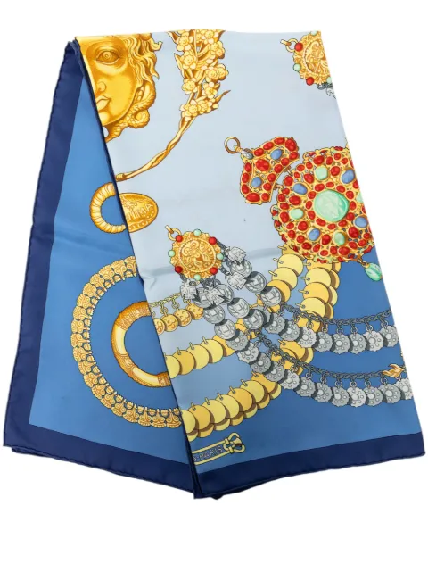 Hermès Pre-Owned 1990-2000 Kosmima Silk Scarf 90 scarves Blue W4DPYC3AC5KBTL96