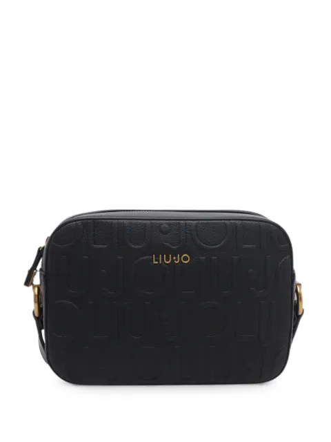 LIU JO medium logo-embossed crossbody bag Black AF6211E1139