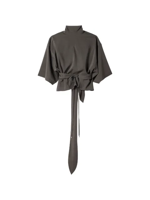 Jacquemus The Havana tie-waist high-neck top Grey TOW00952AW00653