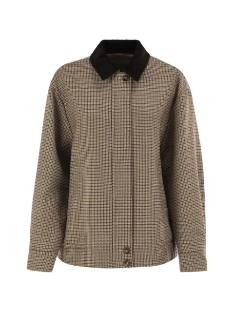 Weekend Max Mara houndstooth-pattern wool jacket Brown 2625086071600
