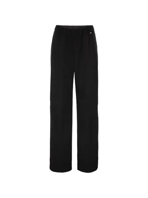 Herno flannel-effect knitted-trim trousers Black PT00058DR129349300