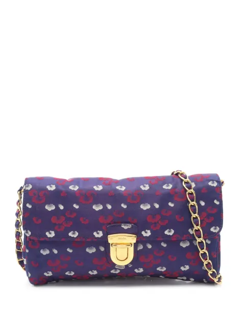 Prada Pre-Owned 2000-2020 Tessuto Stampato Chain crossbody bag Purple UVZV3KOSFUPO6I2Y