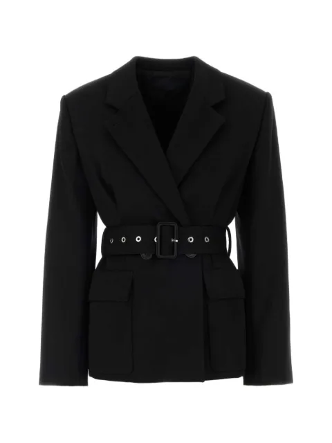 Lanvin belted long-sleeve blazer Black RWJA00174885A26