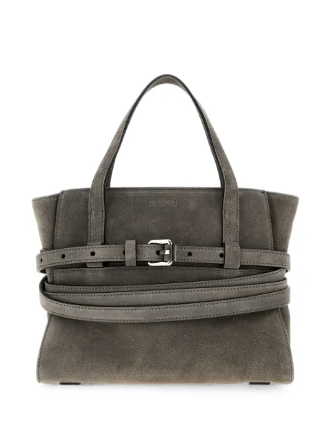Moschino Tie Me suede tote bag Grey MC4011PP1POF0