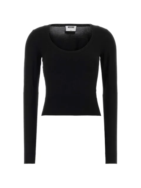 Moschino scoop-neck sweater Black A09395506