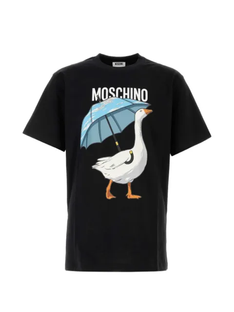 Moschino goose-print T-shirt Black 262ZZJ07165241