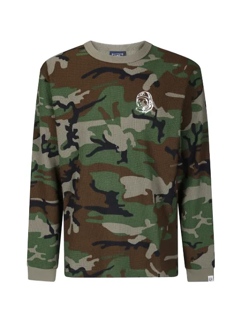Billionaire Boys Club camo-print waffle-knit T-shirt Green BBLT26278