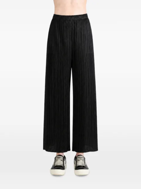 Pleats Please Issey Miyake Monthly Colors July pleated wide-leg trousers Black PP68JF115