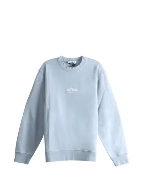 Stone Island 6100046 cotton fleece sweatshirt Blue L2S156100046S0092