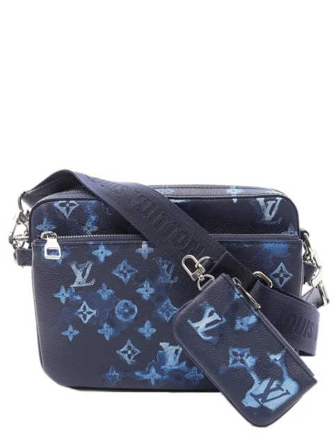 Louis Vuitton Pre-Owned 2021 Monogram Ink Watercolor Trio Messenger crossbody bag Blue CHFQJKOQR2P49OQX